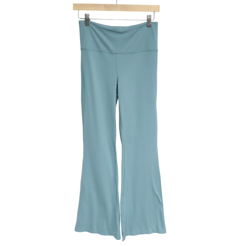 Athleta Elation Flare Pant M Tall Blue High Rise Powervita Yoga Leggings UPF 50